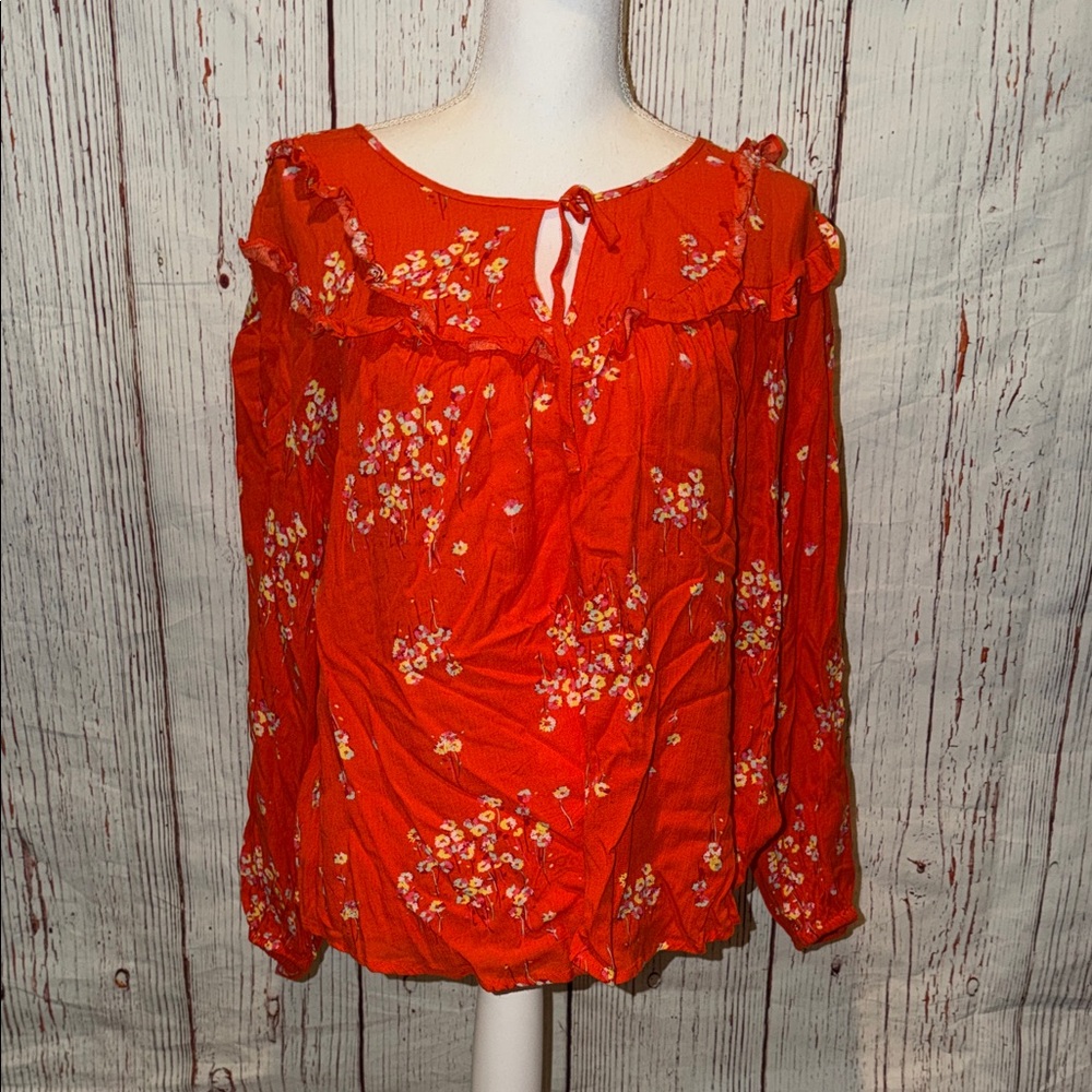 Floral orange Women's Top